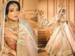Cericek.id - Fuji kembali mengenakan baju adat pernikahan India di dalam pemotretan terbarunya. Tampilannya yang menawan dengan pakaian mengembang berwarna emas membuat adik ipar Vanessa Angel itu dimiripkan dengan artis kenamaan bollywood, Priyanka Chopra.