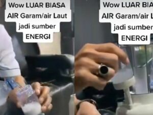 Sebuah video viral yang diunggah oleh akun Tikok @wargajutaplus62, memamerkan karya anak bangsa yaitu lampu air garam.