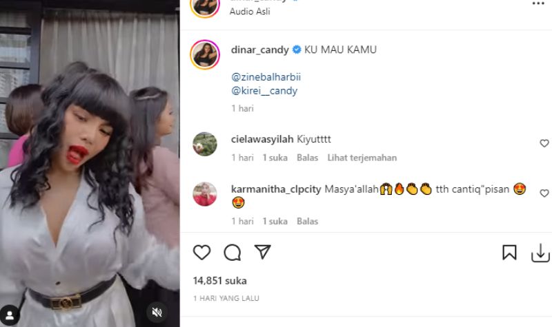 Goyangan Dinar Candy Terlalu Mantap, Netizen Pusing Dibuatnya 
