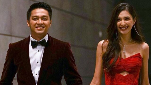 Mikha Tambayong tampil cantik dengan gaun merah bersama calon suaminya, Deva Mahendra berhasil buat warganet pangling.