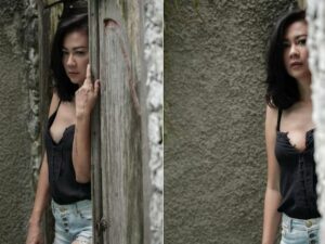 Netizen Salfok dengan Pose Mengintip Ala Atien Simon