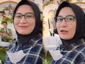 Seorang wanita cantik berhijab dan berkacamata disebut mirip Prilly Latuconsina, gaya dan suaranya juga disebut mirip Prilly.