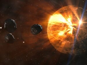 Cekricek.id - Sebuah studi baru menemukan bahwa asteroid pembunuh dinosaurus yang menghantam bumi 66 juta tahun yang lalu juga memicu tsunami maha dahsyat dengan gelombang setinggi satu mil di Teluk Meksiko. Bahkan gelombang air tersebut juga menyebar sampai ke belahan dunia.