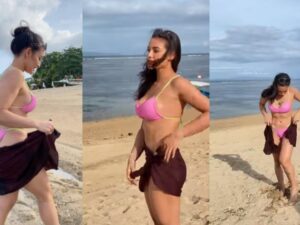 Cekricek.id - Artis sekaligus penyanyi cantik Nora Alexandra kembali pamer saat mengenakan bikini berwarna merah muda, bodinya jadi dambaan