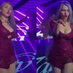 Dj Katty Butterfly mengunggah video di laman Instagram pribadinya dengan mengenakan dress seksi dan juga ketat berwarna merah merona.