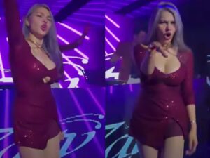 Dj Katty Butterfly mengunggah video di laman Instagram pribadinya dengan mengenakan dress seksi dan juga ketat berwarna merah merona.