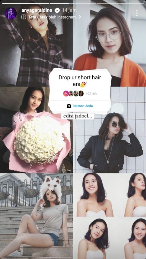 Soal Rambut, Kamu Suka Anya Geraldine Rambut Panjang Atau Pendek?