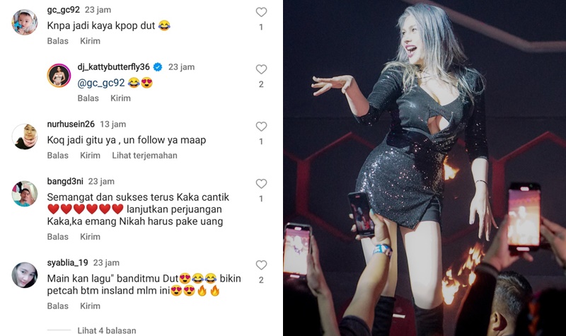 DJ Katty Butterfly Pakai Baju Seksi dan Rok Mini di Atas Panggung, Penonton Antusias Ambil Potret dari Bawah