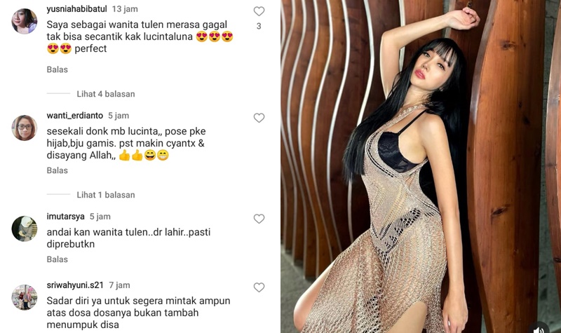 Sempurnanya Lekuk Tubuh Lucinta Luna Pakai, Cewek Tulen Banyak Frustasi