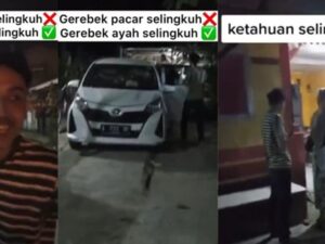 Seorang anak laki-laki menggrebek ayahnya sedang berduaan dengan wanita lain di mobil maalam hari, ia mengatakan ayahnya berselinguh.