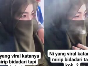 Seorang wanita cantik memakai cadar hebohkan jagat maya dengan aksinya yang ngevape di tempat umum, aksinya menuai berbagai komentar.