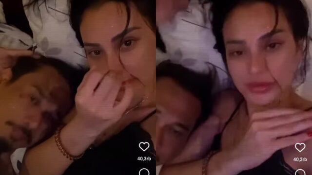 Nora Alexandra hebohkan jagat maya dengan aksinya yang memamerkan kemesraan di atas ranjang bersama dengan suaminya Jerinx.