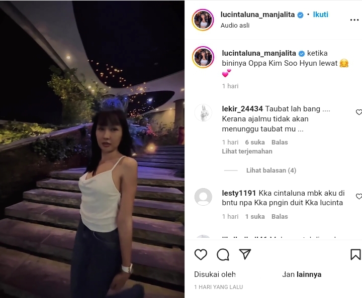 Pernah Ngaku Jadi Istri Taehyung, Kini Lucinta Luna Beralih ke Aktor Kim Soo Hyun, Netizen: Halunya Luar Biasa
