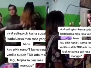 Seorang pria terang-terangan ke istrinya berselingkuh dengan wanita lain. Ia menyebut ingin mencoba rasa baru dan sudah bosan rasa istrinya.