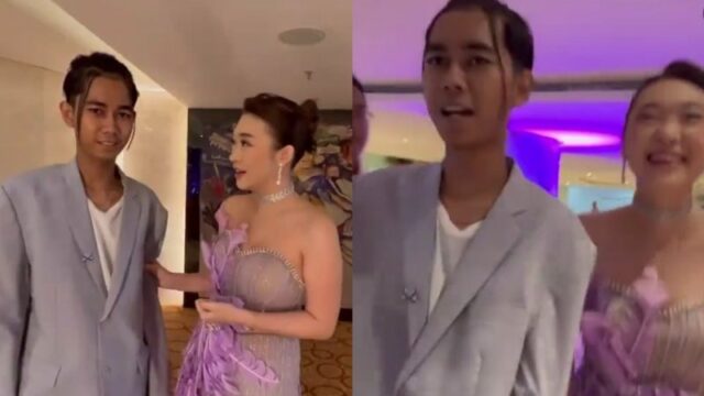 Cekricek.id – Livy Renata baru-baru ini terlihat menggandeng Alif Cepmek saat menghadiri sebuah pesta. Memakai setelan gaun berwarna campuran ungu dan abu-abu, konten creator berparas cantik itu tampil serasi dengan seleb TikTok yang terkenal dengan jargon “kamu nanya?” itu.
