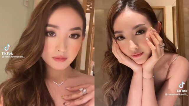Natasha Wilona hebohkan jagat maya dengan video cantiknya di laman akun Tiktok pribadinya dengan mengenakan gaun mewah.