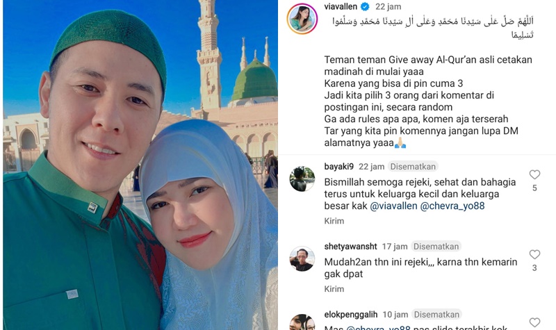 Usai Keguguran Via Vallen Pergi Umrah Bareng Suami, Netizen: Semoga Dapat Momongan Lagi