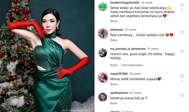 Gisel Pakai Dress Hijau, Pesonanya Bikin Pangling