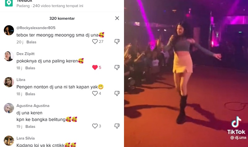 Penampilan DJ Una di Teebox Padang Bikin Penonton Menggelegar