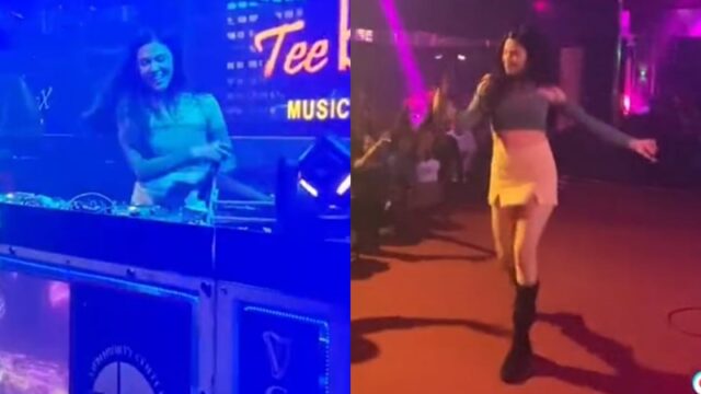 DJ Una kembali berhasil membuat para penontonnya menggelegar dengan penampilannya yang luar biasa di atas panggung.