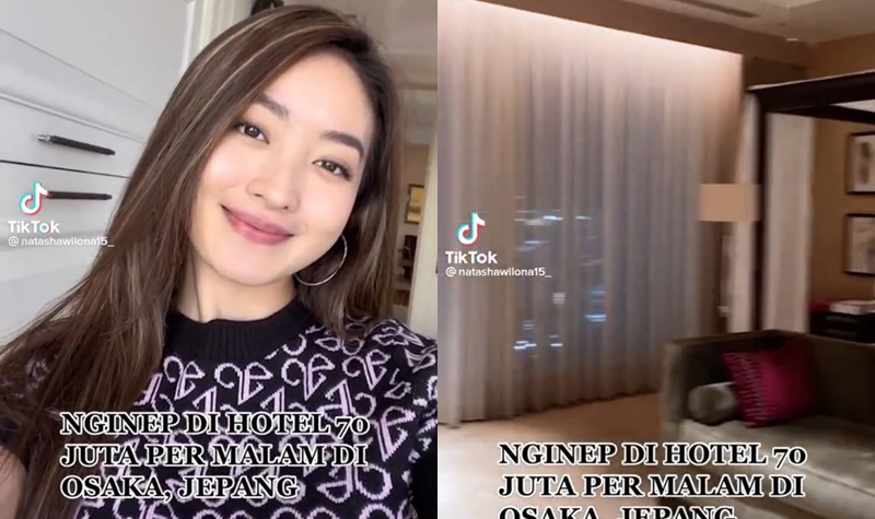 Natasha Wilona memperlihatkan suasana dirinya yang menginap di hotel Jepang seharga 70 juta, lantas dengan siapa Wilona nginap di sana?