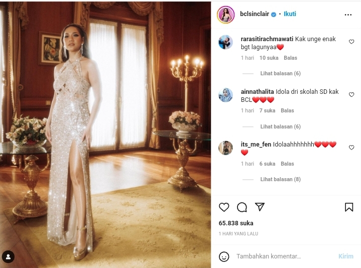BCL Tampil Cantik Pakai Gaun Belahan Tinggi, Aura Bintangnya Bikin Silau