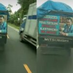 Cekricek.id – Hotman Paris tampaknya sedikit terkejut dengan foto wajahnya yang terpampang di belakang sebuah truk. Hal itu dia bagikan di akun Instagram miliknya dengan mengunggah sebuah video yang memperlihatkan penampakan truk berukurang sedang itu dari belakang.