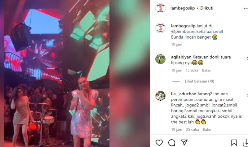 Terlalu Semangat Joget, Anting Bunda Corla Sampai Nyangkut di Gigi, Netizen Sampai Khawatir 