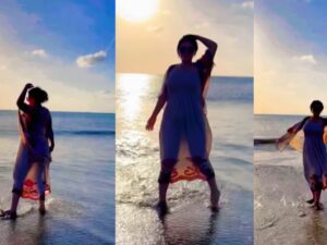 Cekricek.id - Netizen jadi semakin jatuh cinta ketika melihat bayang-bayang Dianna Dee Starlight, saat berlarian di pantai dengan dress pendek