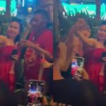 Hotman Paris dikelilingi sejumlah wanita seksi yang antri ingin meminta foto bersamanya, ia lantas meminta sederetan wanita itu untuk bersabar.