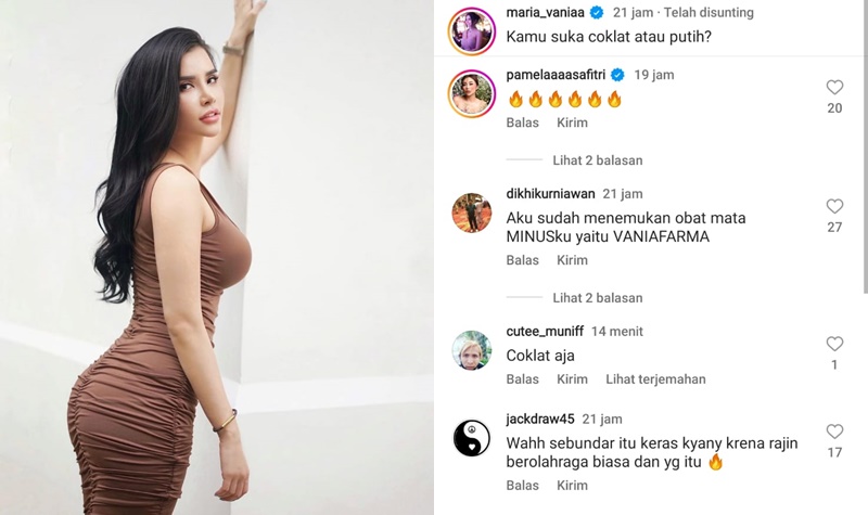 Yuk Intip, Foto Maria Vania dengan Dress Coklat, Makin Cantik dan Seksi