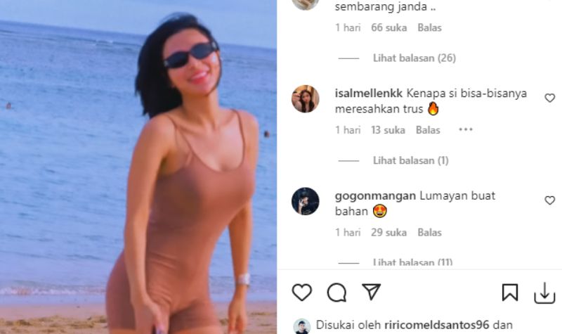 Lari-larian Seksi di Pantai, Wika Salim Sandang Status Janda Paling Meresahkan 