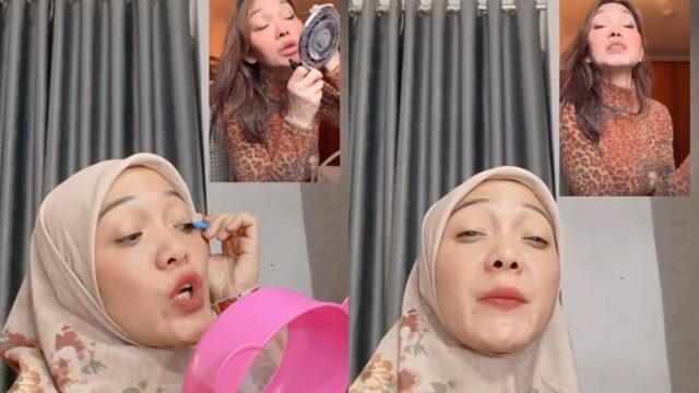 Wanita bernama Puteri Astri ini sukses meniru gaya Bunda Corla saat live streaming. Ia bahkan disebut-sebut mirip Bunda Corla versi berhijab.