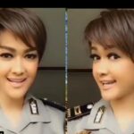 Seorang polwan cantik viral di media sosial karena wajahnya yang mirip sekali dengan almarhumah Julia Perez, Selasa (28/02/2023).