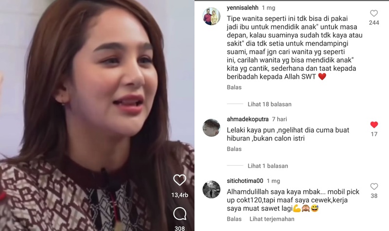 Cekricek.id, Berita Seleb dan Berita Artis - Begini Tipe Pria Idaman Calon Suami Hana Hanifah