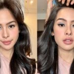 Cekricek.id – Maudy Ayunda tampil sedikit berbeda dengan polesan eye shadow biru yang mewarnai kelopak matanya. Riasan wajah secara keseluruhan juga lebih tebal sehingga membuat pesona kecantikannya semakin memancar keluar.