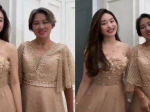 Cekricek.id – Natasha Wilona baru-baru ini mengajak ibunya untuk melakukan joget TikTok yang kemudian diunggah di akun media sosialnya. Ibu dan dan anak itu terlihat begitu kompak terlebih dengan outfit mereka yang senada. Hal itu lantas menuai banyak respon dari penggemar, di antaranya untuk memuji kecantikan sang ibu.