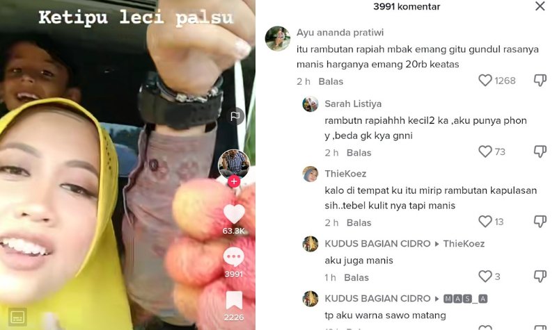 Modus Penipuan Baru, Keluarga Ini Ngakak Saat Beli Buah Leci Tapi Ternyata Rambutan Dibotakin