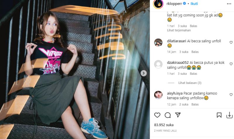 Cekricek.id, Berita Artis dan Berita Seleb -  Rebecca Klopper Unfollow Fadly Faisal, Putus?