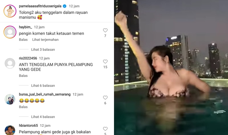 Pamela Safitri Takut Tenggelam, Netizen: Pelampungnya Gede, Gak Bakal Tenggelam!