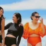 Nagita Slavina belum lama ini dibanjiri komentar hujatan netizen usai berfoto dan mengambil video dengan hanya memakai bikini saat di pantai.