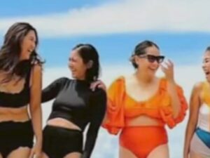 Nagita Slavina belum lama ini dibanjiri komentar hujatan netizen usai berfoto dan mengambil video dengan hanya memakai bikini saat di pantai.