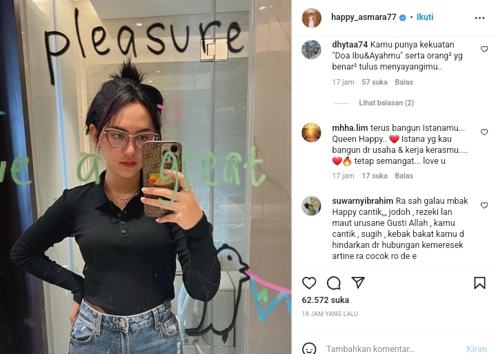 Cekricek.id, Berita Seleb dan Berita Artis – Happy Asmara Katakan Tak Butuh Laki-laki! Netizen Beri Nasehat Ini