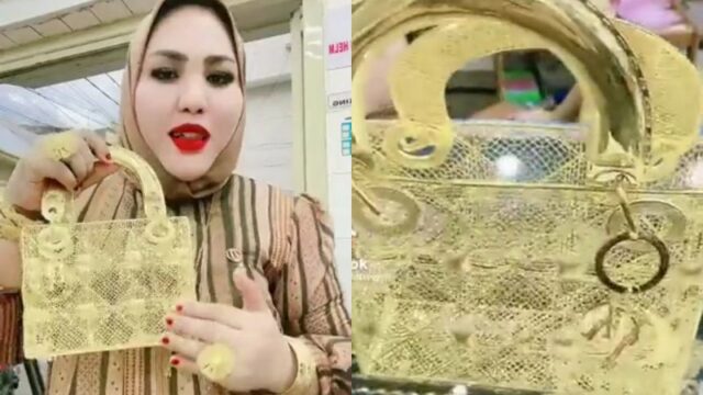Cekricek.id, Berita Viral – Seorang wanita paruh baya di Makassar sukses mencuri perhatian karena tas emas yang dia beli di sebuah toko baru-baru ini. Jinjingan tangan berukuran kecil itu seratus persen terbuat dari bahan emas. Harga yang dikeluarkan untuk mendapatkan barang unik dan fenomenal itu pun tak kalah mencengangkan.