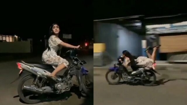 Cekricek.id, Berita Viral – Aksi akrobat di atas motor tampaknya cukup biasa jadi tontonan di media sosial. Tapi berbeda dengan yang satu ini, karena seorang perempuan lah yang aktif mengendarai motor sambil memamerkan berbagai posisi menakutkan ketika membawa kendaraan roda dua tersebut.