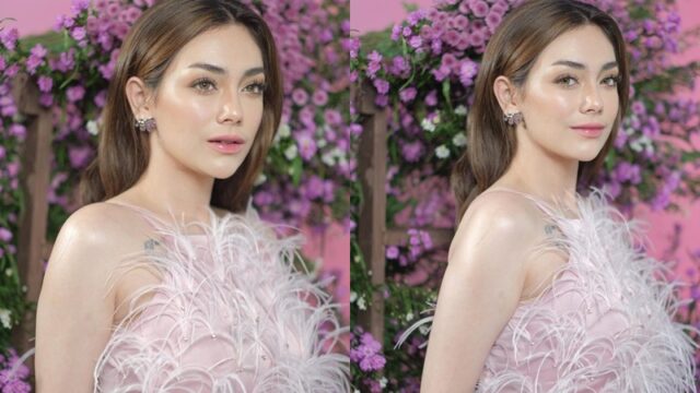 Pemampilan Celine Evangelista dalam pemotretan terbarunya bikin pangling. Ia tampil cantik memesona dan anggun dengan dress pink yang cute.