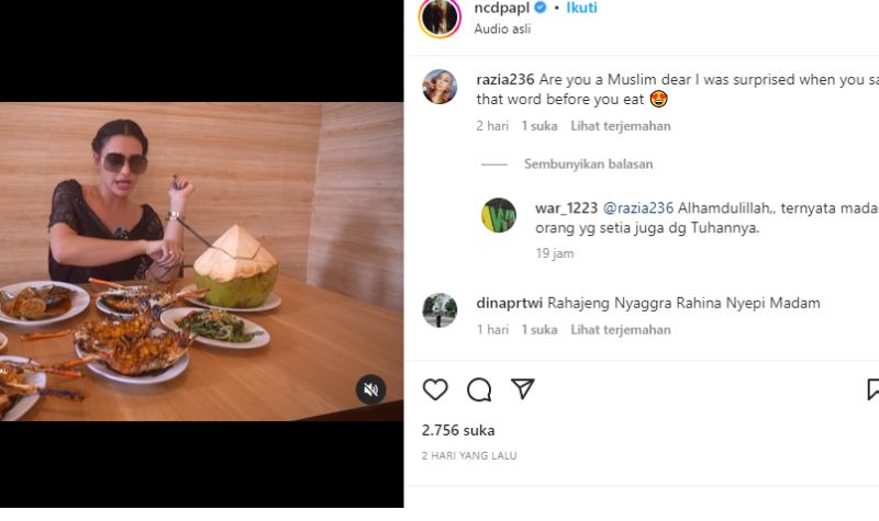 Cekricek.id, Berita Artis dan Berita Seleb - Netizen dibuat shock ketika melihat tingkah dari Nora Alexandra terutama adabnya yang luar biasa.