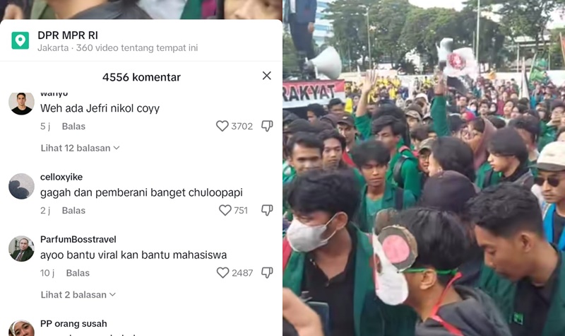 Jefri Nichol ikut aksi demo mahasis dan anak muda ke gedung DPR, rombongannya sampai membawa beberapa ekor tikus mati untuk dilempar.