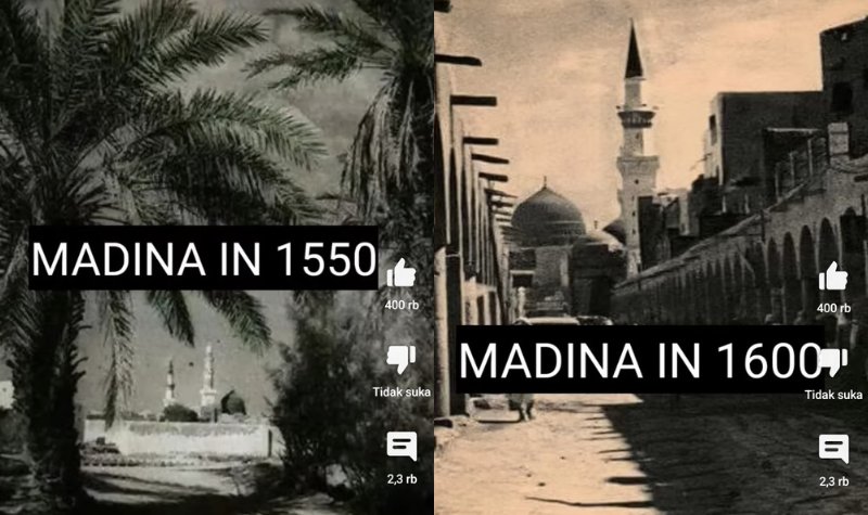 Cekricek.id, Portal Islam - Deretan Foto Historis Kota Madinah Sejak Tahun 1550