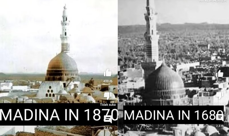 Cekricek.id, Portal Islam - Deretan Foto Historis Kota Madinah Sejak Tahun 1550